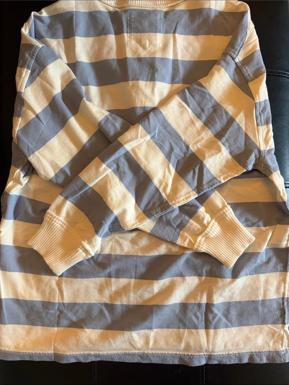 NWT Aerie Striped Poolside Terry Henley Sweatshirt & Shorts Lounge Set - Picture 3 of 9